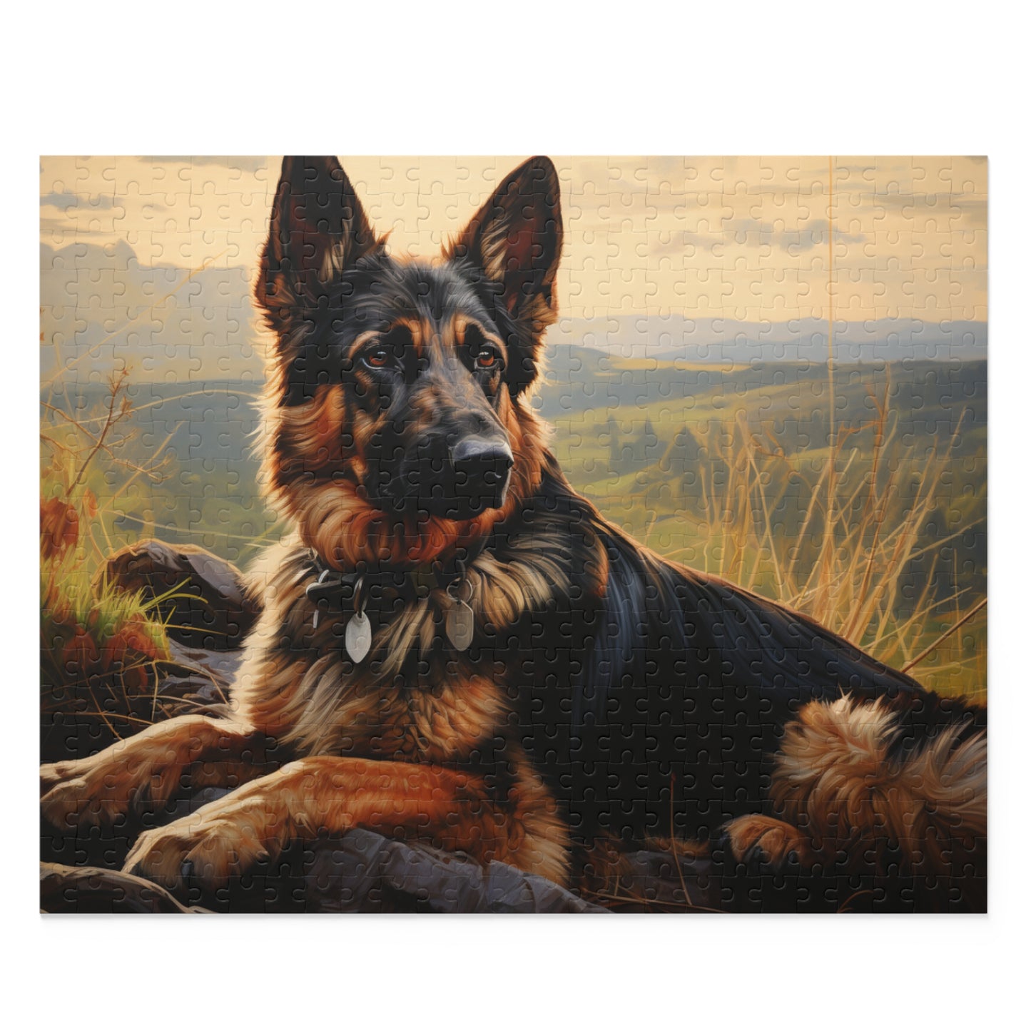 German Shepherd Painting