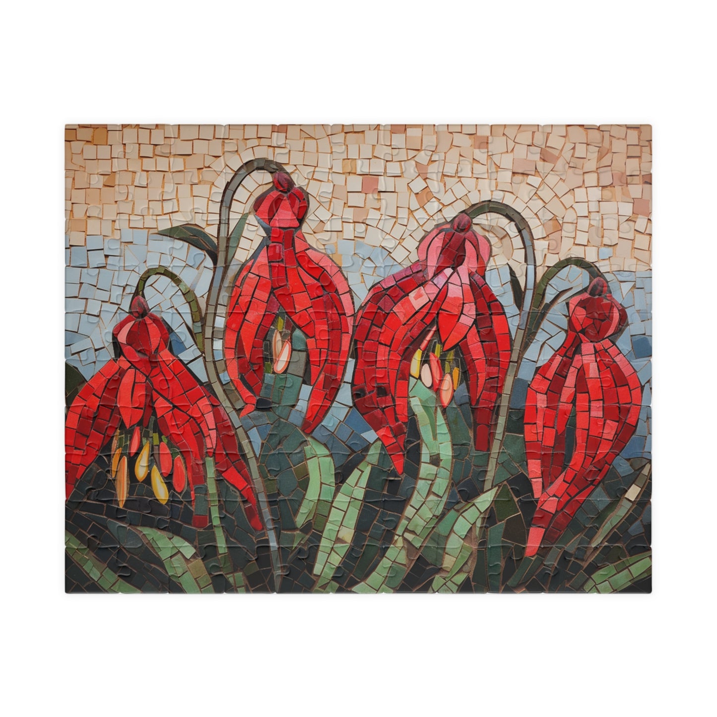 Sturts Desert Pea Flower Mosaic