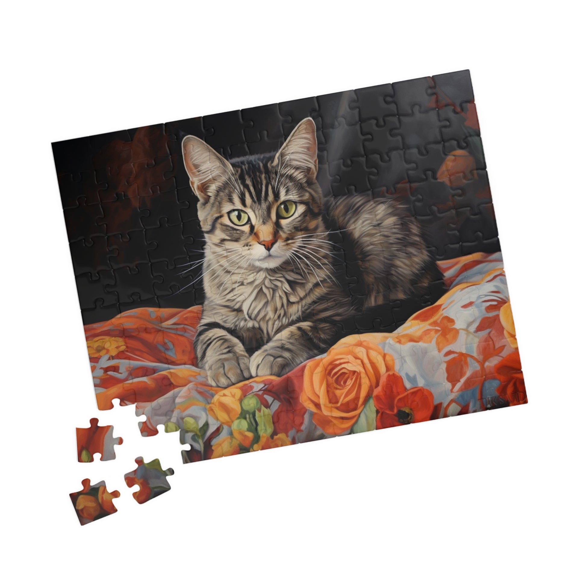 Cat puzzle front On