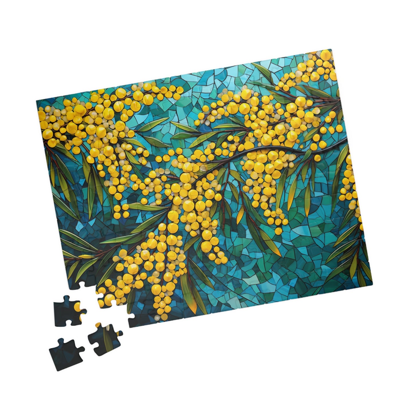 Golden Wattle Flower Mosaic